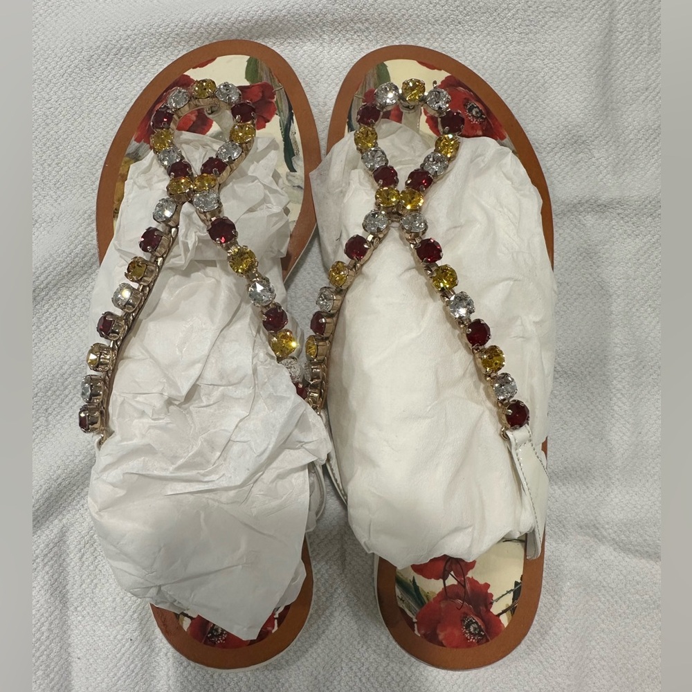 Dolce & Gabbana multicolored sandal’s for sale! Size 8.